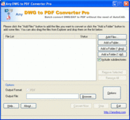 DWG to PDF Converter Pro 2007 screenshot